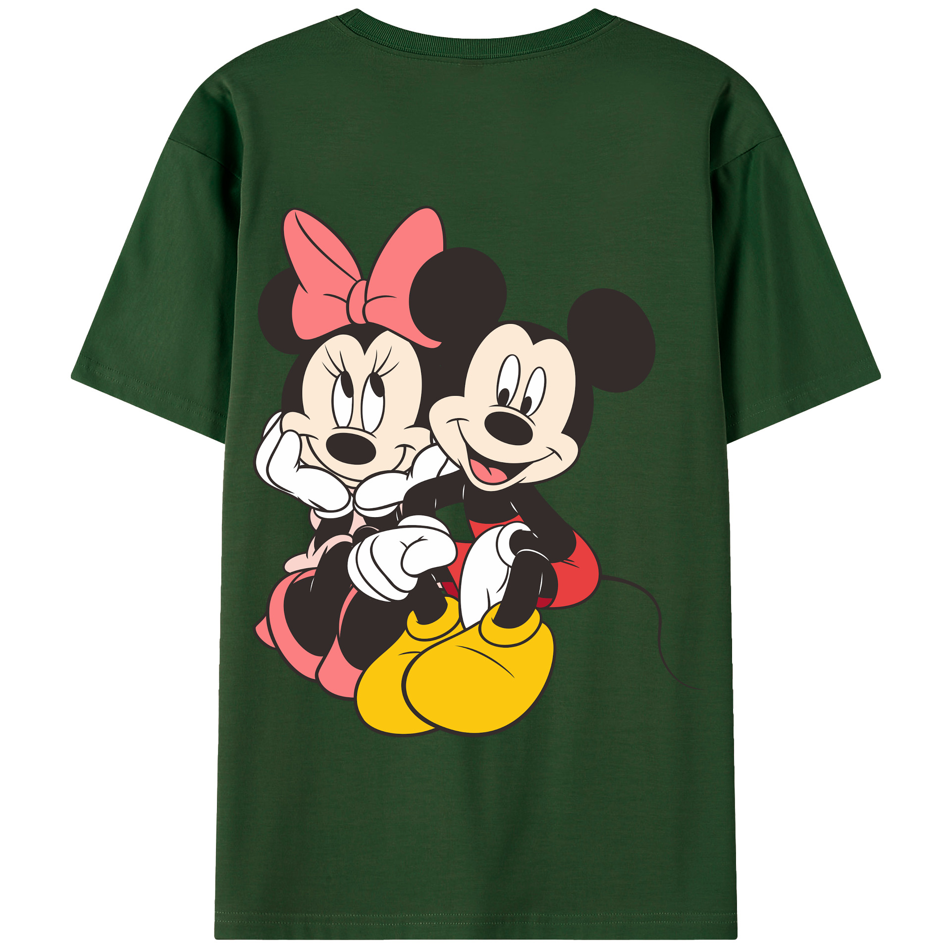 （画像用） ミッキーマウス Mickey Mouse 綿100％半袖Tシャツ（背面プリント）